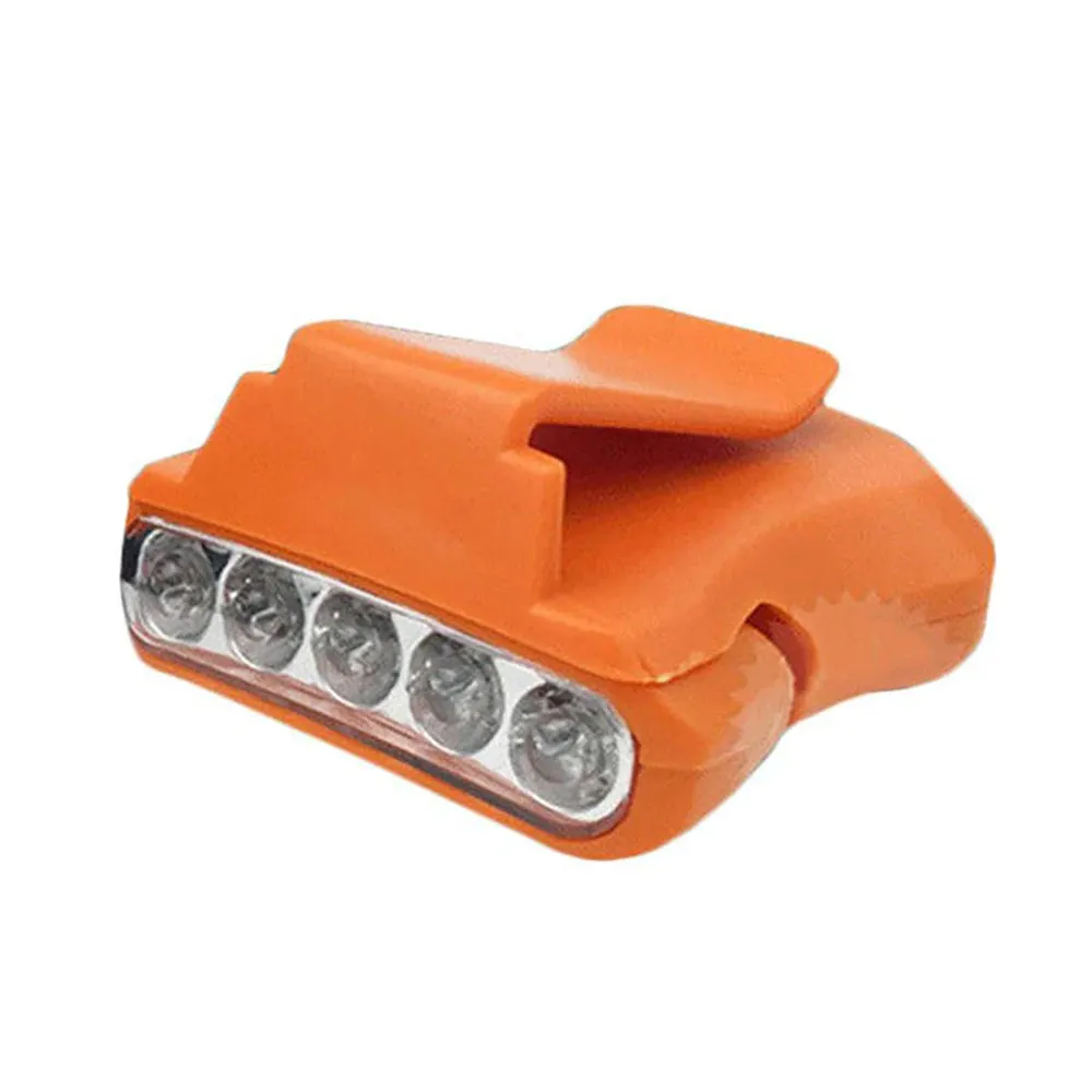Mini 5LED Hat Clip Lamp – Waterproof 90° Adjustable Headlamp for Outdoor Camping and Fishing