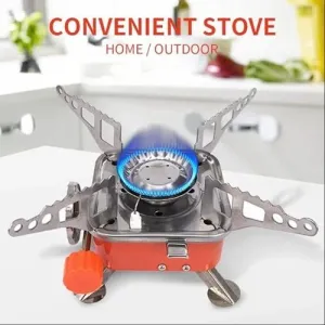 Mini Camping Gas Stove, Portable Card Type Stove With Folding Furnace For Home, Travel, Picnic