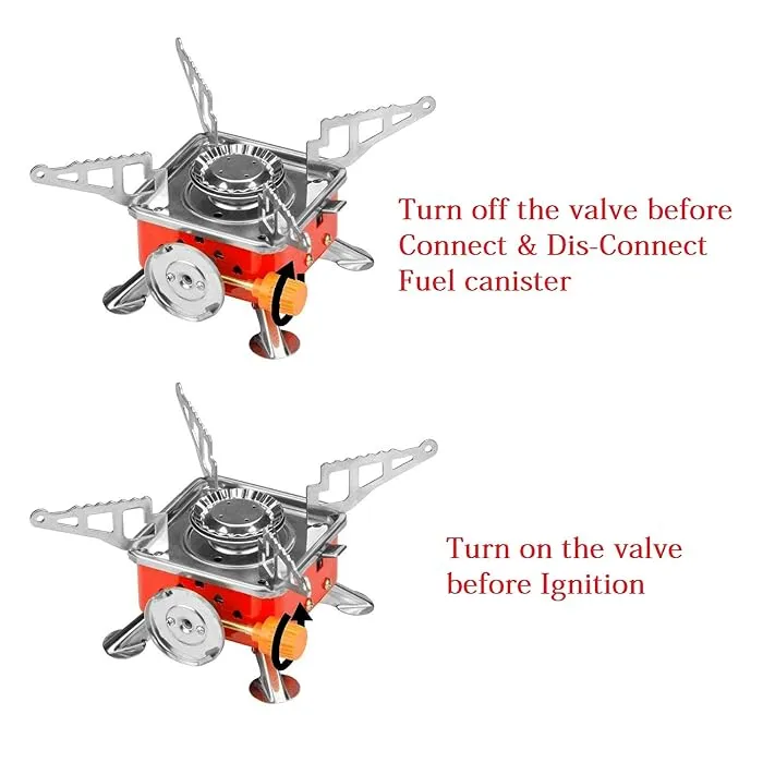 Mini Camping Gas Stove, Portable Card Type Stove With Folding Furnace For Home, Travel, Picnic