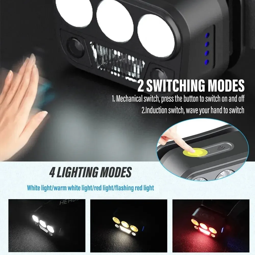 Mini Rechargeable LED Headlamp With XPG COB Ultra-bright Light YD-06
