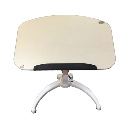 Mobile Gas Lift Height Adjustable Tilt & Foldable Maple Desk