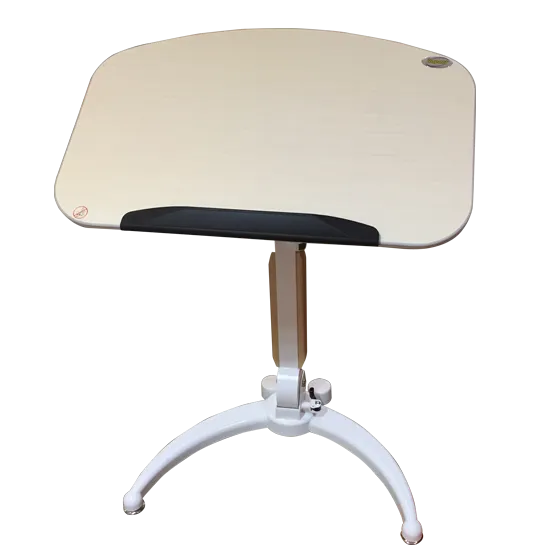 Mobile Gas Lift Height Adjustable Tilt & Foldable Maple Desk