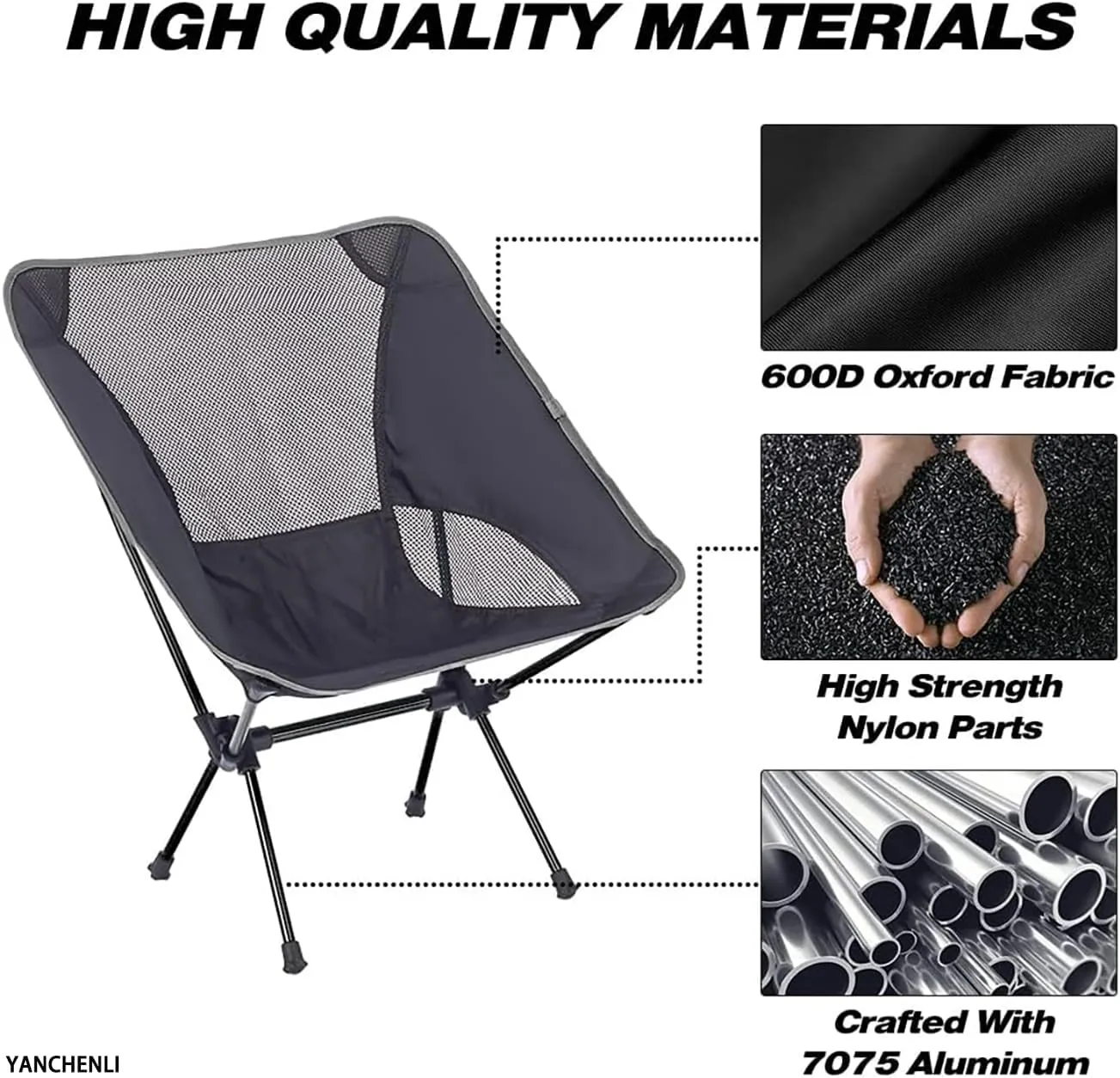 Moon stool Portable Camping Chair Durable and Comfortable Folding Camping Chair, Perfect for Outdoor Activities, Max Load 220 lbs, Made with Aircraft Grade Aluminum (Purplish blue,Small size)