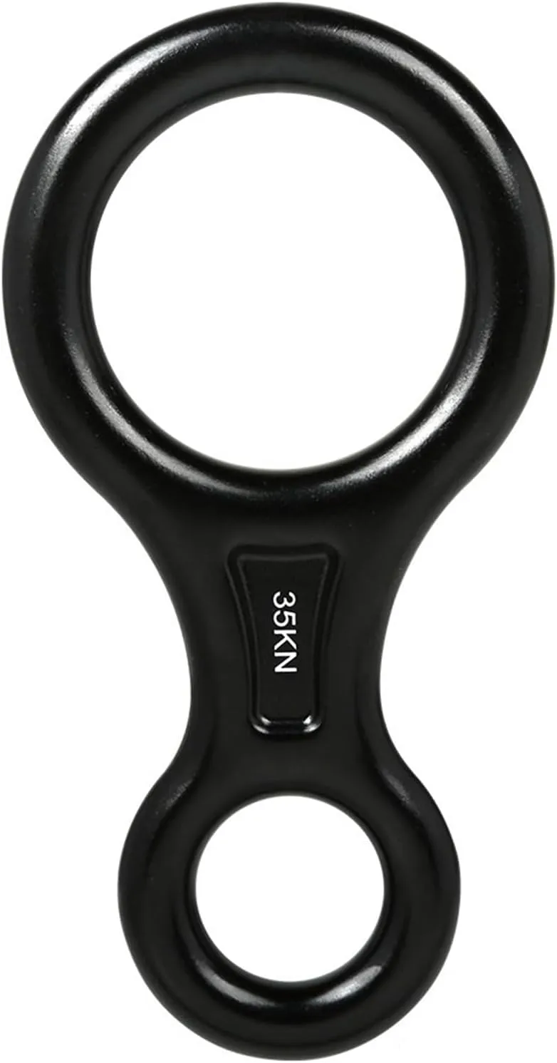 Multiple Use Focused 35KN Figure 8 Climbing Descender Work Rope Control for Mountaineering Rappelling Adventure