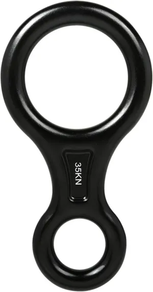 Multiple Use Focused 35KN Figure 8 Climbing Descender Work Rope Control for Mountaineering Rappelling Adventure