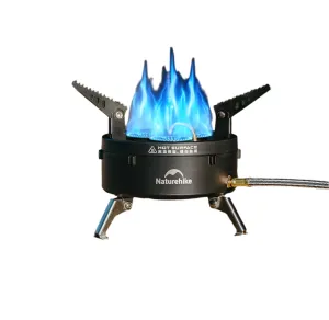 NATUREHIKE IGT Burner – Portable Three-Head Gas Stove for Camping & Outdoor Cooking