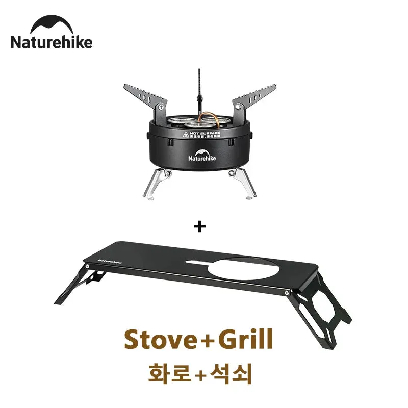 NATUREHIKE IGT Burner – Portable Three-Head Gas Stove for Camping & Outdoor Cooking