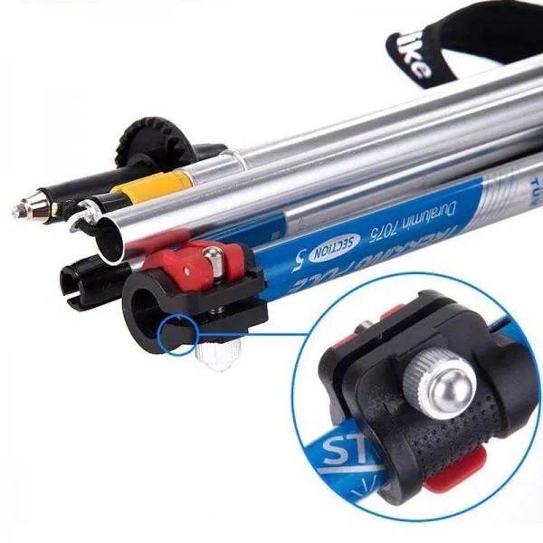 NatureHike Outdoor Folding Alpenstocks Trekking Pole Walking Stick Blue
