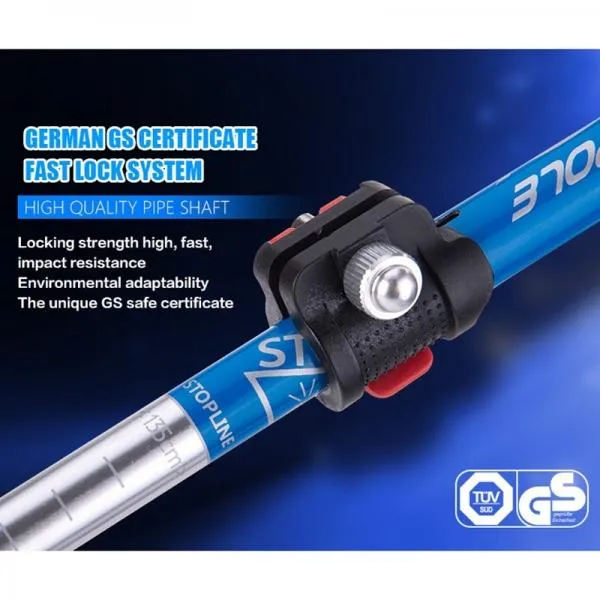 NatureHike Outdoor Folding Alpenstocks Trekking Pole Walking Stick Blue