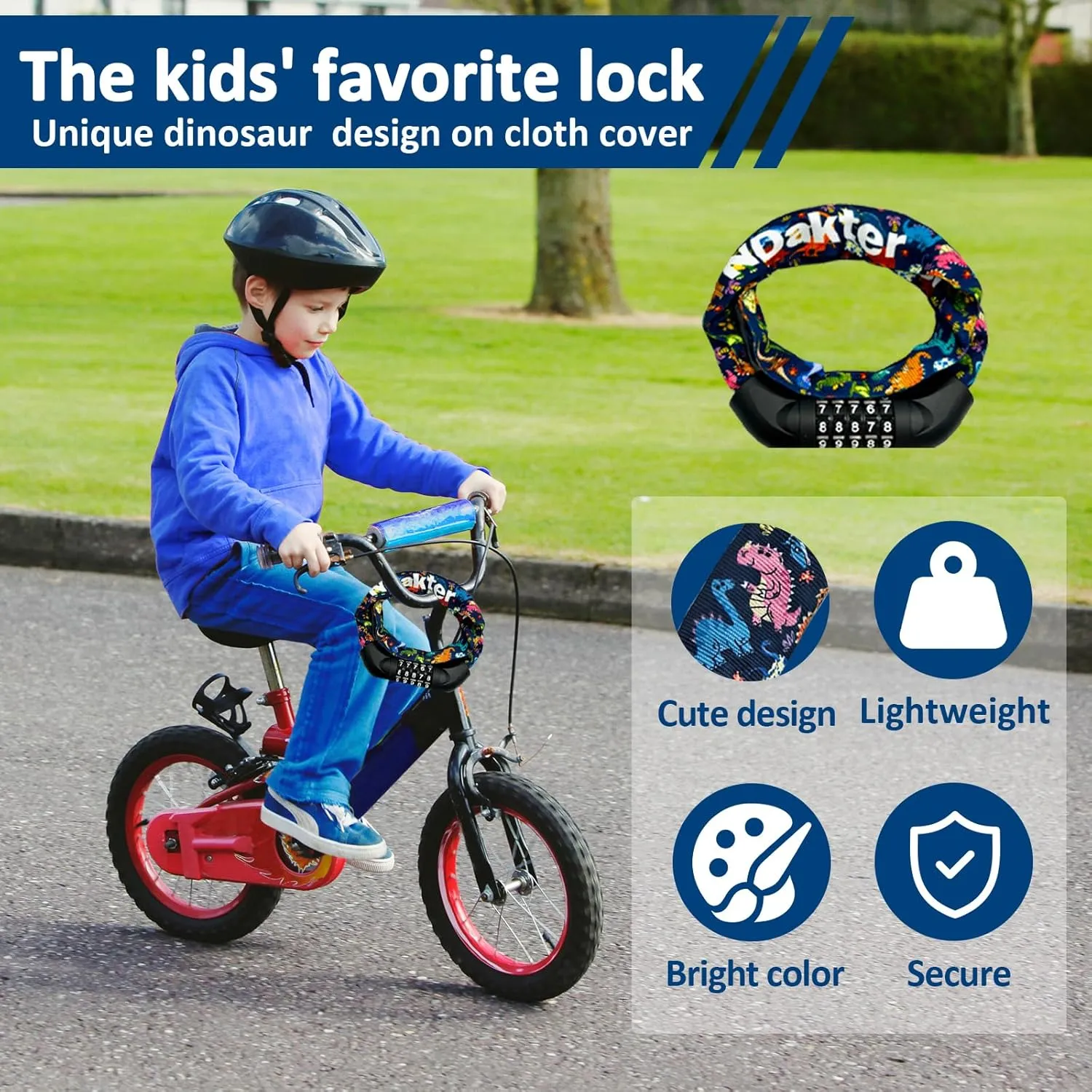 NDakter Bike Chain Lock, 5 Digit Combination Heavy Duty Anti Theft Bicycle Chain Lock,2.62/3.2/4.27/5/6Ft Long Security Resettable Bike Locks for Bike, Bicycle, Scooter, Door, Gate, Fence-4/6mm Thick