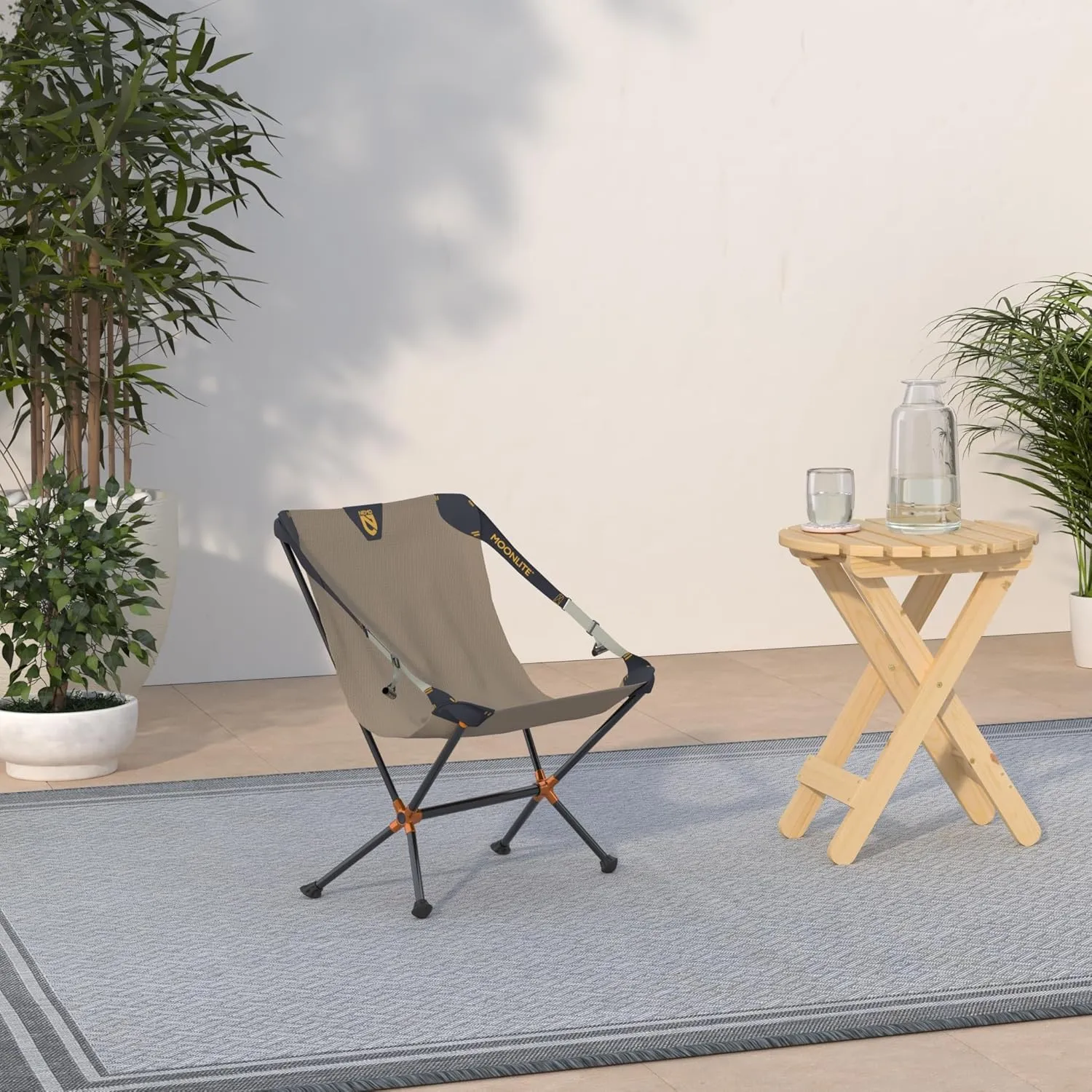 NEMO Moonlite Reclining Camp Chair | Portable Backpacking and Camping Chair with Adjustable and Foldable Options, Coriander