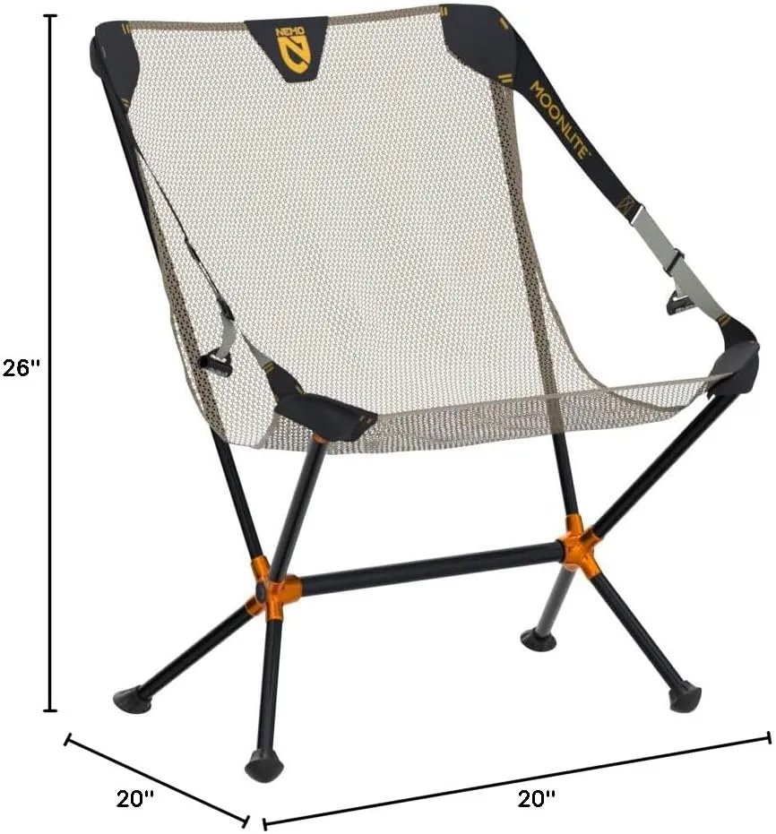 NEMO Moonlite Reclining Camp Chair | Portable Backpacking and Camping Chair with Adjustable and Foldable Options, Coriander