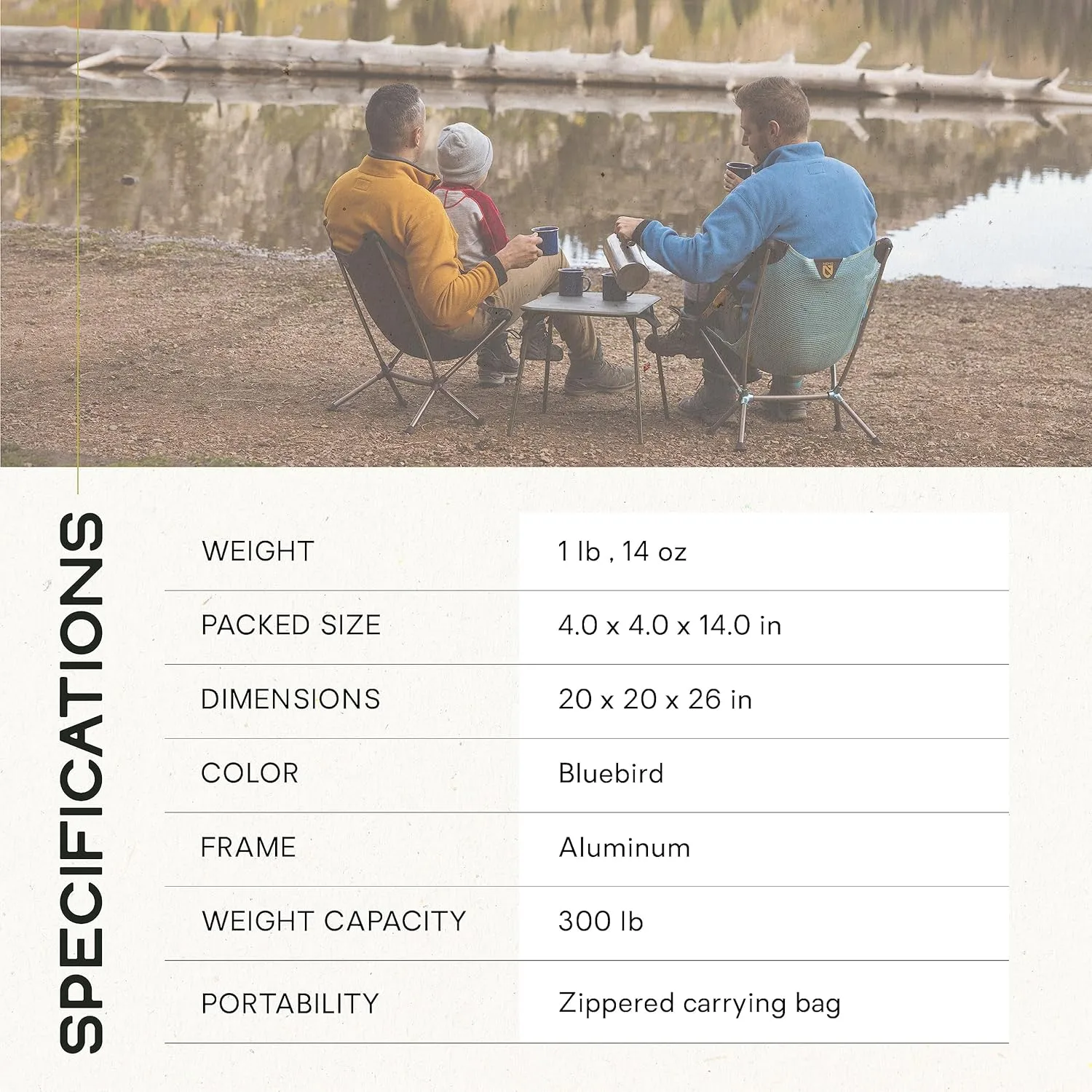 NEMO Moonlite Reclining Camp Chair | Portable Backpacking and Camping Chair with Adjustable and Foldable Options, Coriander