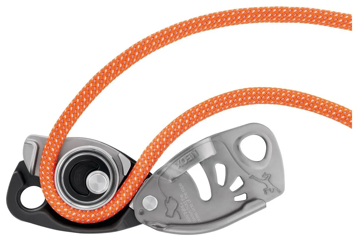 Neox - light gray, belay device with cam-assisted blocking
