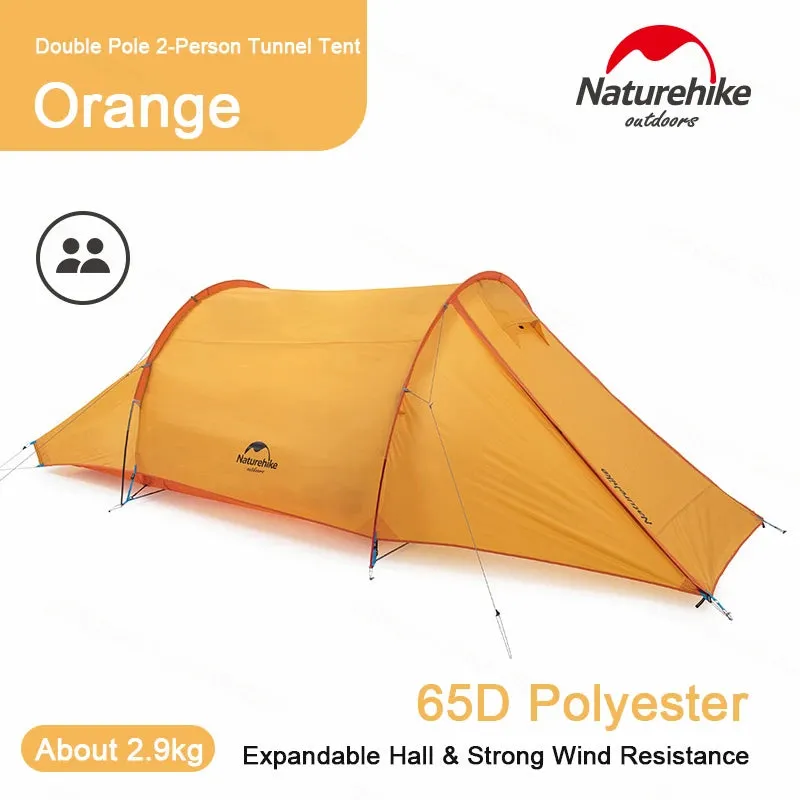 New Tunnel Camping Tent: 2-Person Ultralight 20D Waterproof 4-Season Travel Tent