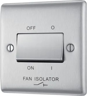 Nexus Metal Triple Pole Fan Isolator Switch, 10A
