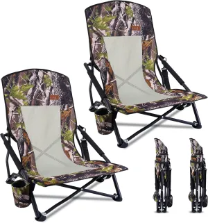 Nice C Hunting Chair, Camping Chair, Turkey Hunting Chair, Turkey Seats for Hunting, Folding Backpacking Chair with Cup Holder & Carry Strap Compact & Heavy Duty, Travel, Picnic