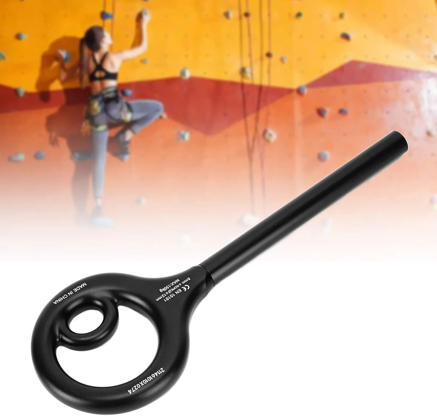 Nine Shape Rigging Descender Anti Falling Safety Equipment for Outdoor Rock Climbing High Strength Lightweight Aluminum Alloy Suitable for 8 to 12 Mm Rope with 150 Kg