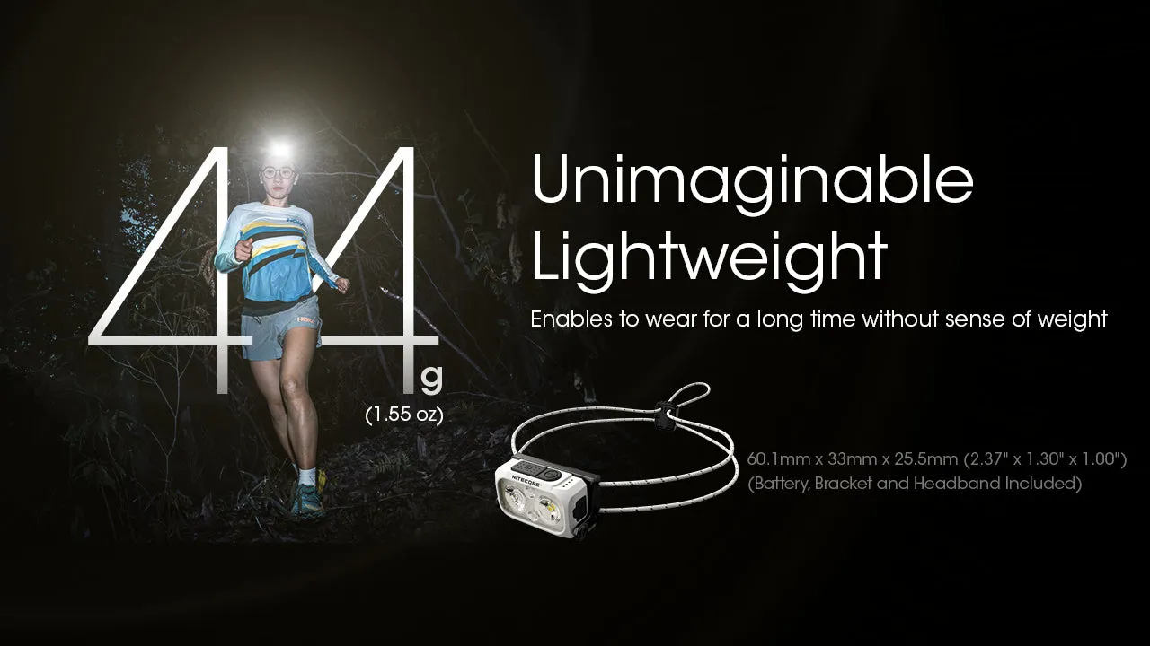 Nitecore NU21 360 Lumen Ultralight Rechargeable Headlamp (Black)