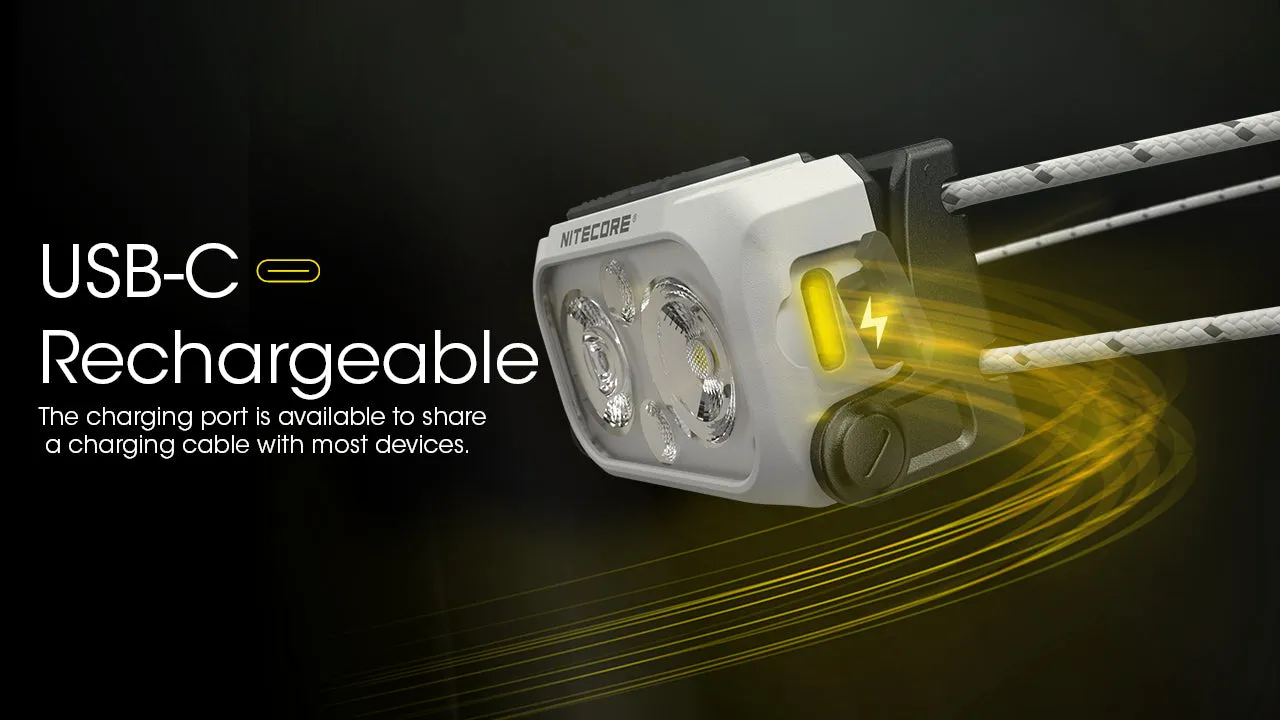 Nitecore NU21 360 Lumen Ultralight Rechargeable Headlamp (White)