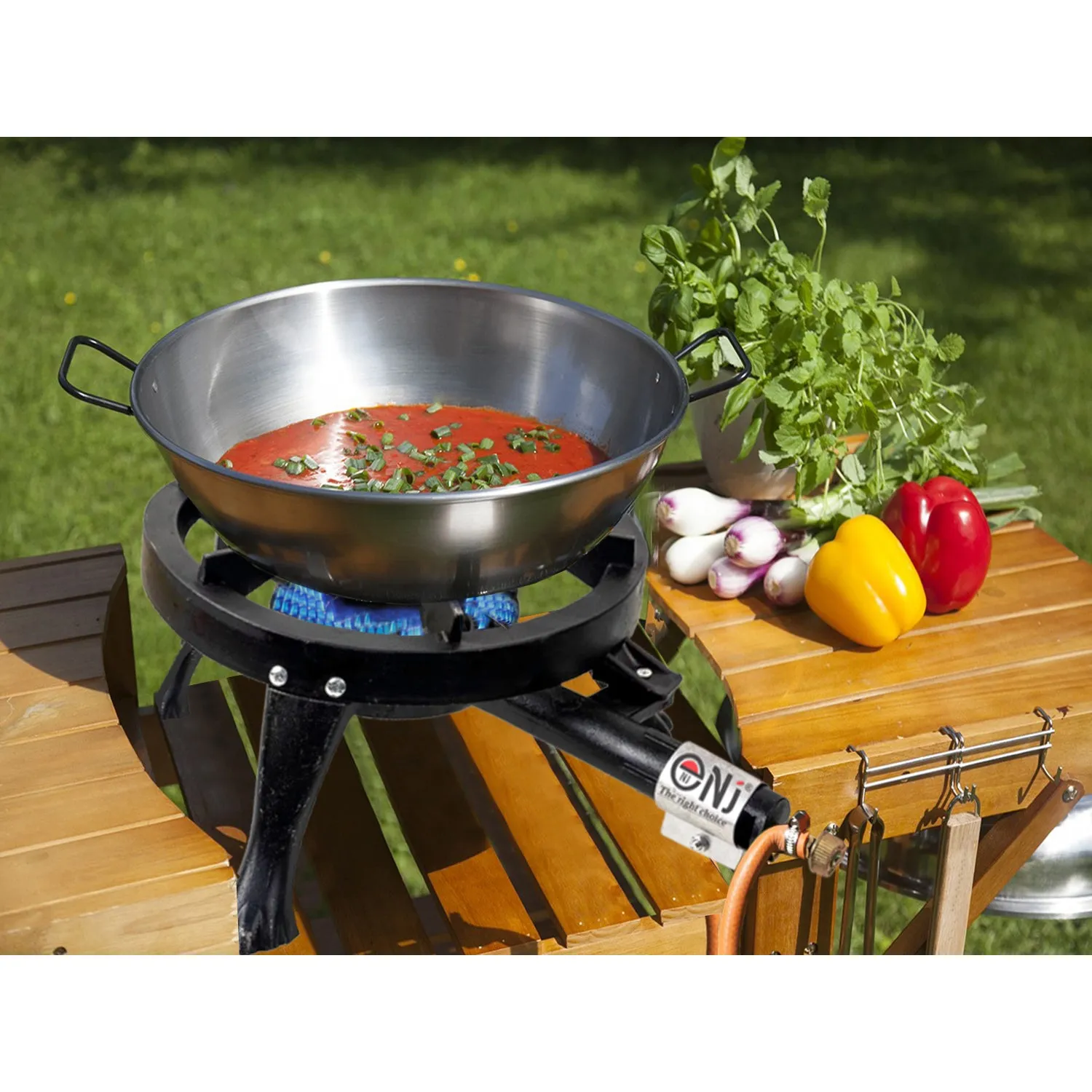 NJ GB-24 Powerful Gas Boiling Ring Cast Iron Burner Outdoor LPG Stove 8kW