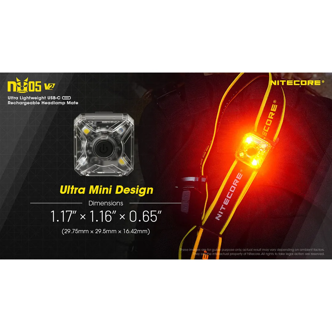 NU05 v2 Rechargeable Red White Safety and Signal Light