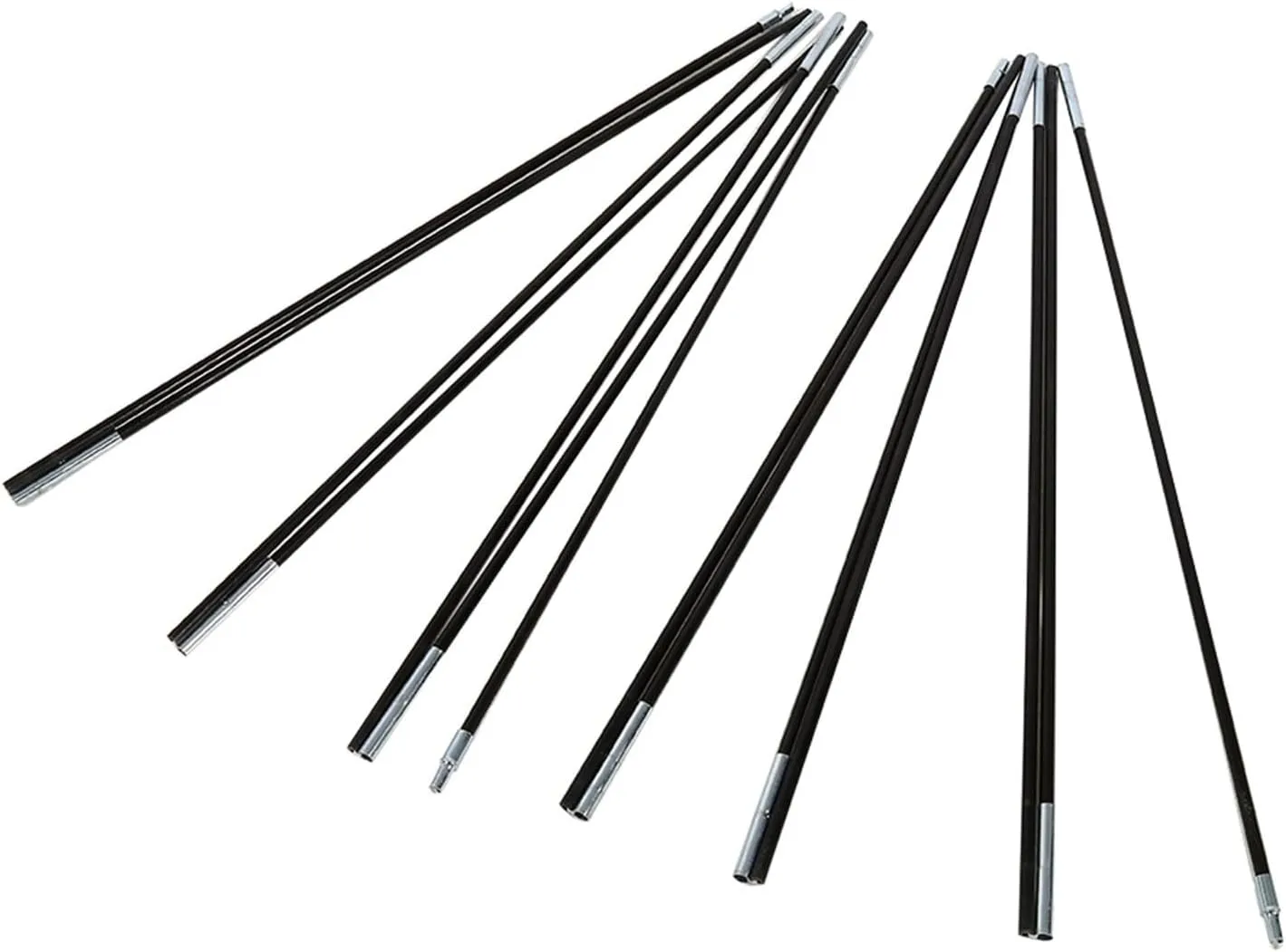 Outdoor Camping Double Tent Pole Set, Fiberglass Pole Support Poles, Foldable and Space Saving, Suitable for Backpacking and Hiking