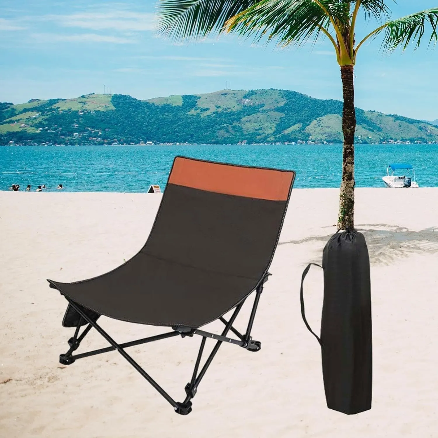 Outdoor chair for camping Lounge Chair Portable Chaise Longue Heavy Duty Camp Chair Folding Chair for Park Travel Fishing Picnic Patio foldable outdoor seat for camping ergonomic camping chai