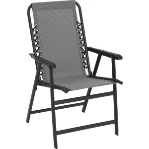 Outdoor Expressions Seville Gray Sling Folding Chair