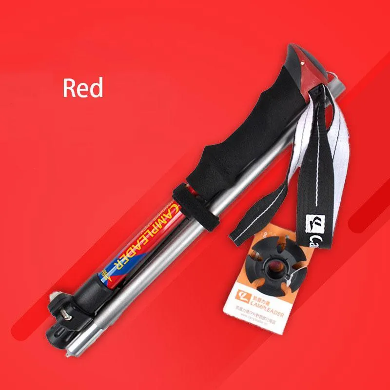 Outdoor Lightweight Outer Lock 5-section Folding Trekking Pole
