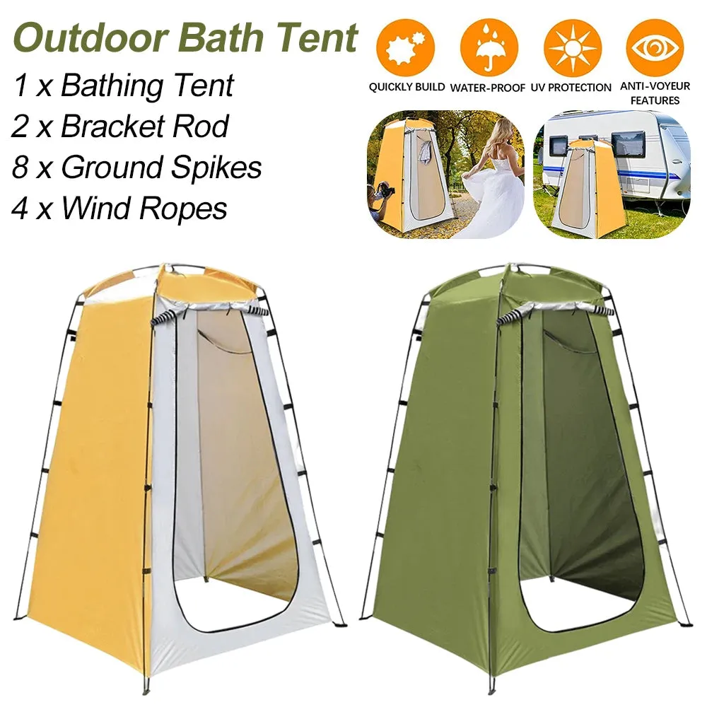 Outdoor Privacy Shower Tent - Waterproof Changing Room Shelter for Camping, Hiking, Mobile Toilet, Beach Privacy