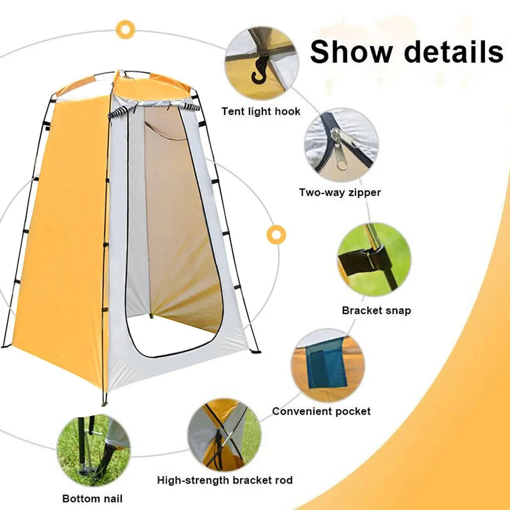 Outdoor Privacy Shower Tent - Waterproof Changing Room Shelter for Camping, Hiking, Mobile Toilet, Beach Privacy