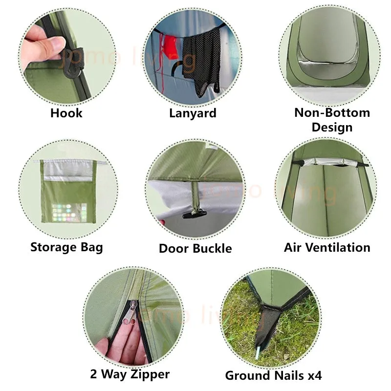Outdoor Shower Tent Portable Bath Shower Camping Tent Toilet Changing Tent