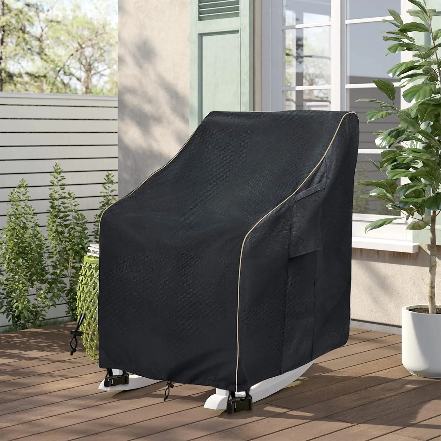 Outdoor Swivel Lounge Chair Cover 2 Pack,100% Waterproof Heavy Duty Outdoor Chair Covers,(33 W x 35 D x 38.5 H inches) Patio Furniture Cover for Swivel Patio Lounge Chair,Black