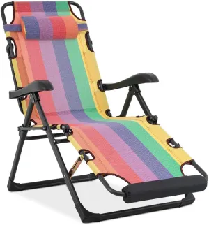Outdoor Zero Gravity Chair Folding Adjustable Recliner Lounge Chaise Camping Cot