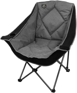 Oversized Folding Camping Chairs,Portable Heavy Duty Outdoor Padded Lawn Chair w/Cup Holder Perfect for Adults Picnic,Parties,Picnics and Beach Trips,Black