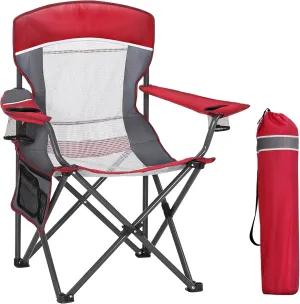 Oversized Portable Mesh Camping Folding Chair