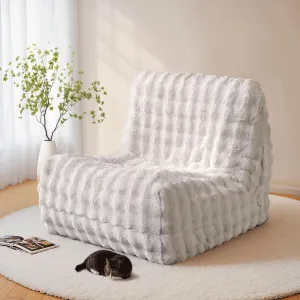 ovios Bean Bag Chair for Adult, Oversized Giant Beanbag with Plush Faux Fur, Comfy Large Big Lounger Floor Lazy Chair for Indoor Fireside Living Room Bedroom Dorm, White