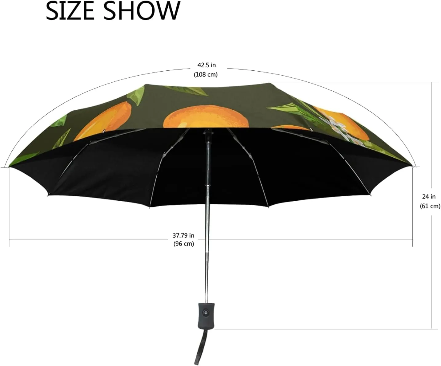Oyihfvs Auto Open/Close Folding Umbrella, Strong Lightweight Travel Rain Umbrella, Portable Automatic Compact Sun Parasol with UV Protection