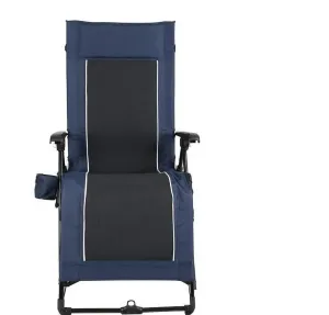 Ozark Trail Quad Zero Gravity Lounger Camping Chair, Blue, Adult,