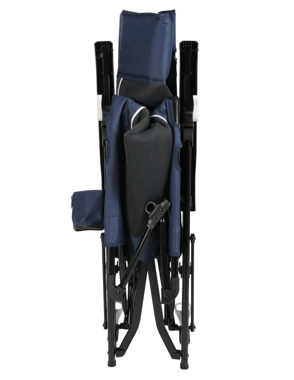 Ozark Trail Quad Zero Gravity Lounger Camping Chair, Blue, Adult,