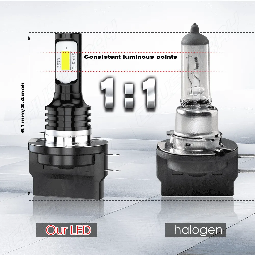 Pair H11B LED Headlight Kits 110W Bright Light Bulbs 6000K Driving DRL Lamp Waterproof for Car