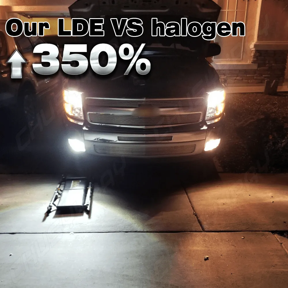 Pair H11B LED Headlight Kits 110W Bright Light Bulbs 6000K Driving DRL Lamp Waterproof for Car