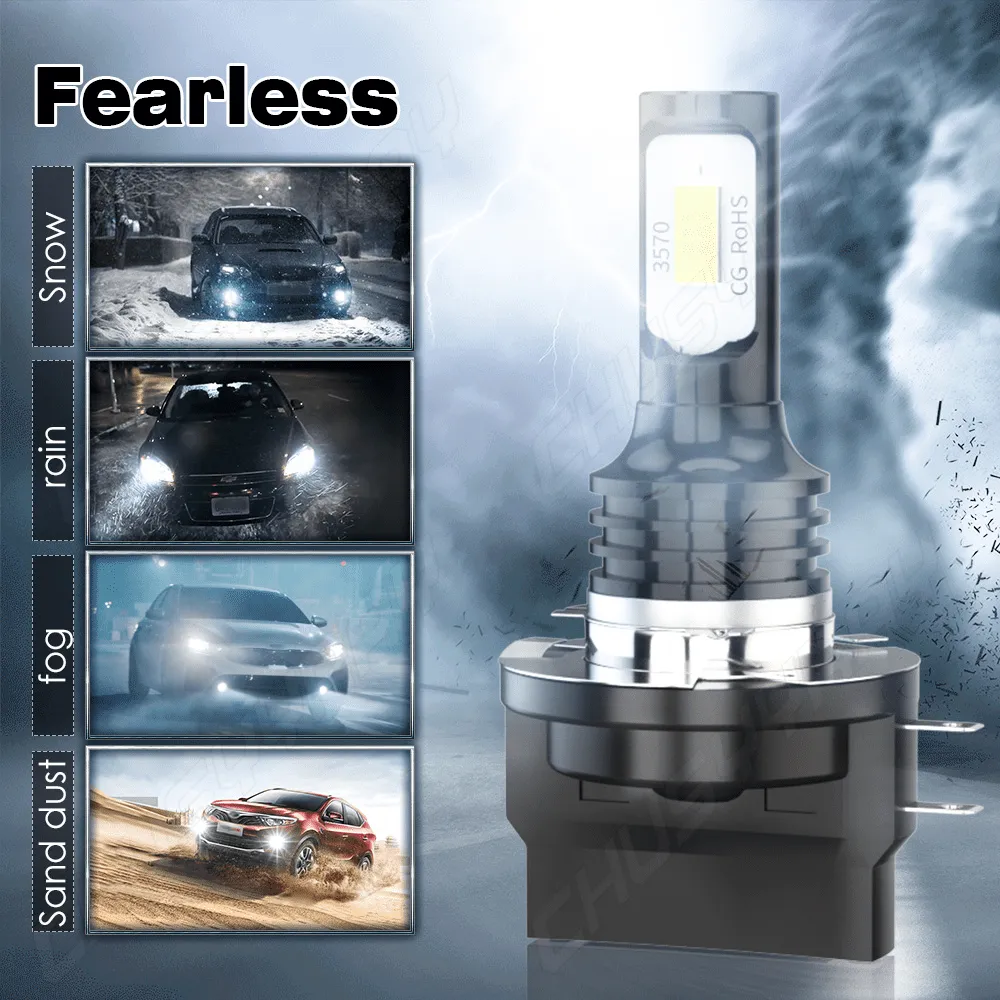 Pair H11B LED Headlight Kits 110W Bright Light Bulbs 6000K Driving DRL Lamp Waterproof for Car
