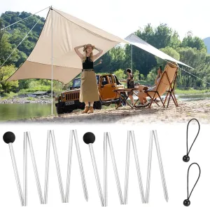 PAMASE Beach Tent Poles Replacement - 8ft2in Extra Poles fits Neso Gigante Canopy, 2 Packs Foldable Portable Aluminum Alloy Repairing Fixing Accessories for Camping Parties Fishing Hiking