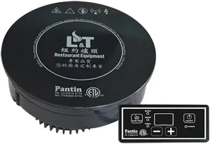Pantin 1000W 8” Round Electric Induction Cooker Range with Digital Control (1 KW) Countertop Cooktop Burner & Remote Control for Commercial Restaurants, Home Kitchens, Yacht uses - 110V (ETL Listed)