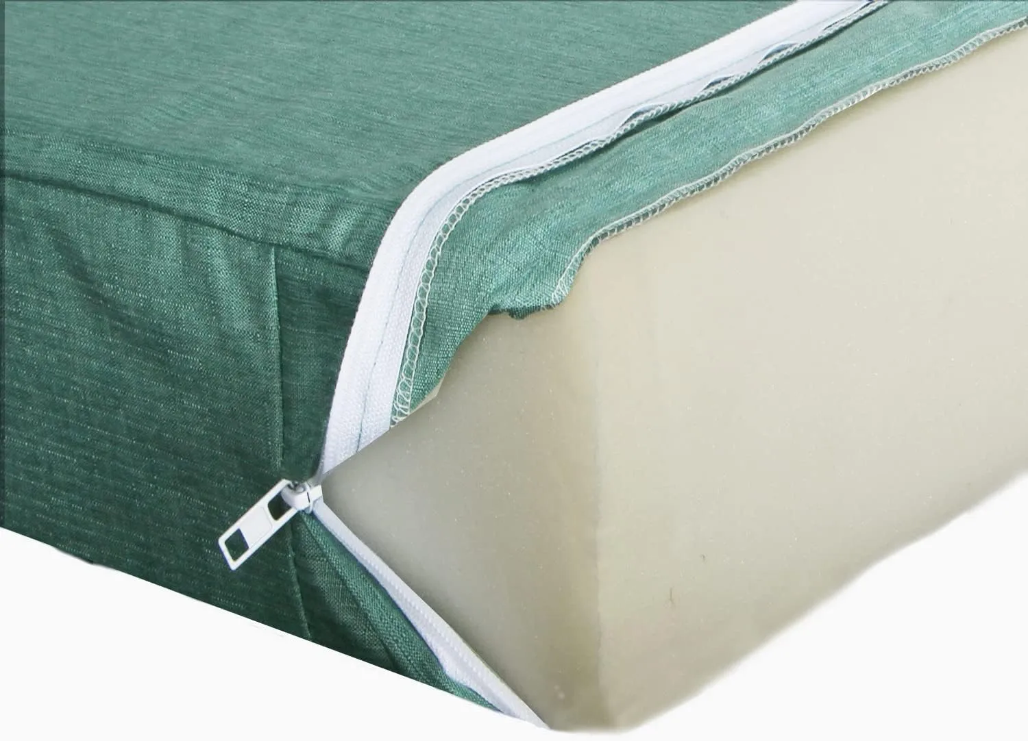 Patio Seat Cushion Covers,Washable Slip Covers Replacement,Waterproof Outdoor Furniture Chair Cushion Pillow Seat Cover for Couch,Garden,Sofa,Green,24"×24"×4"(2 Covers Only)
