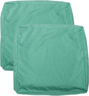 Patio Seat Cushion Covers,Washable Slip Covers Replacement,Waterproof Outdoor Furniture Chair Cushion Pillow Seat Cover for Couch,Garden,Sofa,Green,24"×24"×4"(2 Covers Only)
