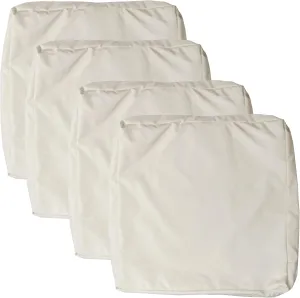 Patio Seat Cushion Covers,Washable Slip Covers Replacement,Waterproof Outdoor Furniture Chair Cushion Pillow Seat Cover for Couch,Garden,Sofa,Khaki,22"×20"×4"(4 Covers Only)