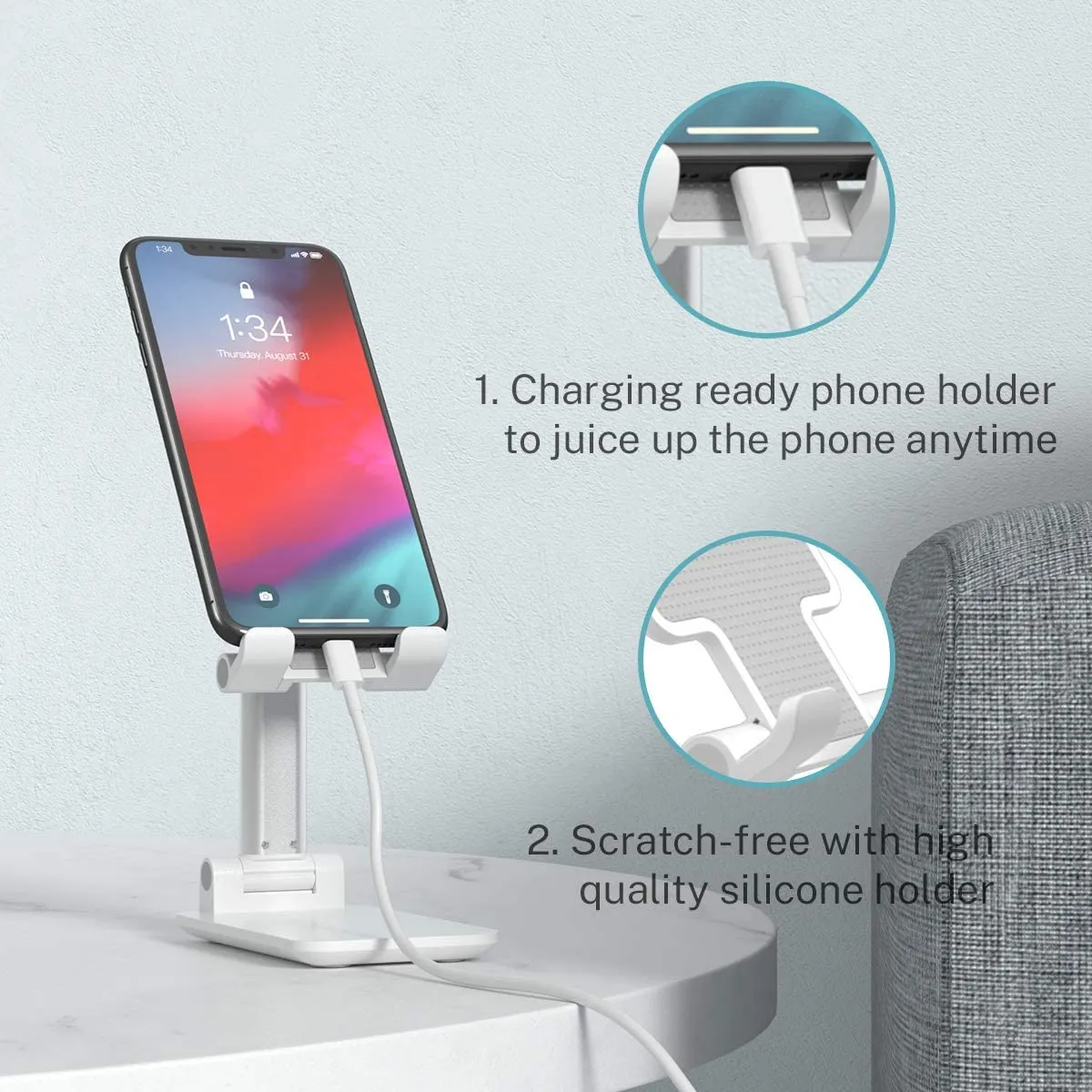PhoneStation - Foldable Mobile Phone & Tablet Stand